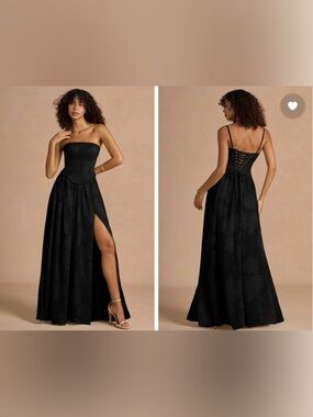 Azazie Isaura Black Maxi Dress